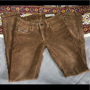 Diesel Brown Skinny Corduroy Pants